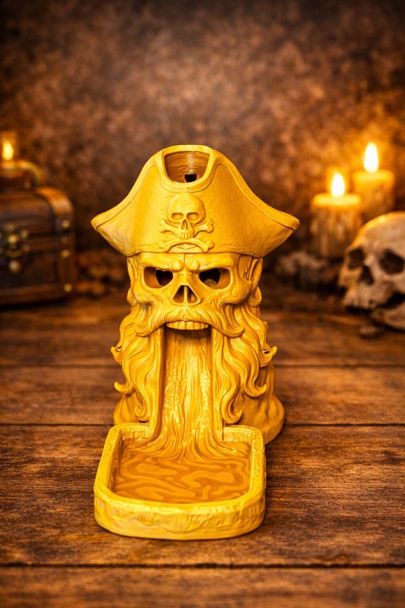 Pirate skull dice tower for DND