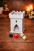 Mini castle dice tower for tabletop RPG